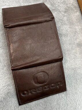 Oregon Ducks Wallet Bi-Fold Style Brown Leather Rico NCAA Official Merch
